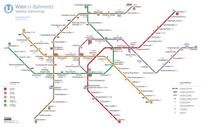 Getting around Vienna by metro, train, bus, tram, bikes, flaker. Info