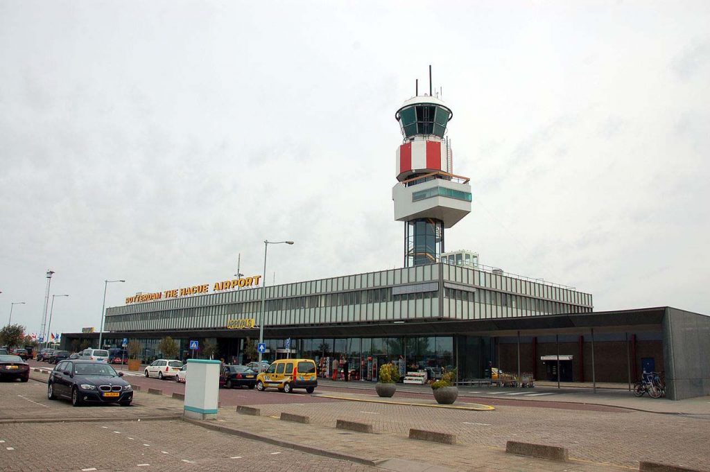 Rotterdam Airport. Bus car train connections to the city and The Hague Rotterdam Airport. Bus car train connections to the city and The Hague